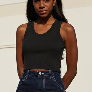 brandy melville Connor Rib Tank - black